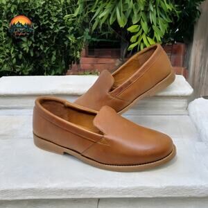 Patina by Portland Leather Round Toe Bourbon Brown Loafer Shoe Women's 8.5